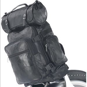 Genuine Buffalo Leather Motorcycle Bag/Backpack